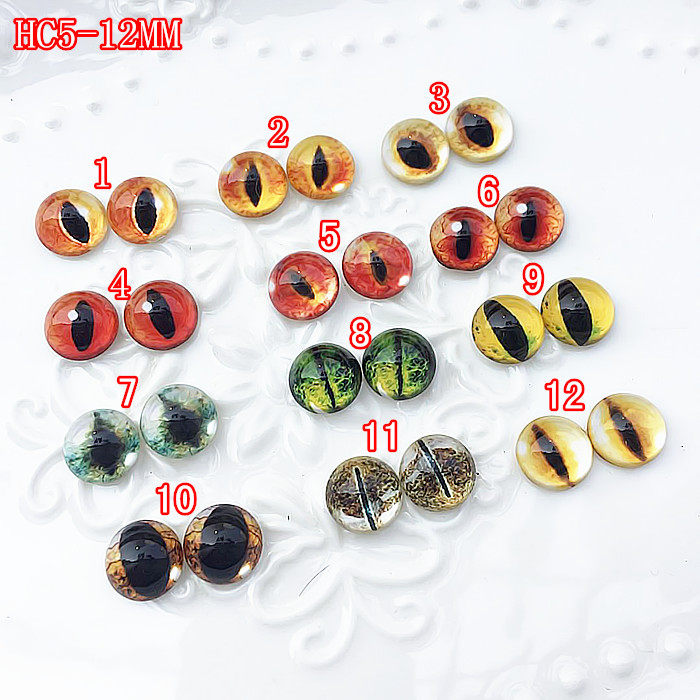 DIY cartoon doll Man Puppet wool felt animal specimen glass eyeball eyeball eyewear HC5-12MM