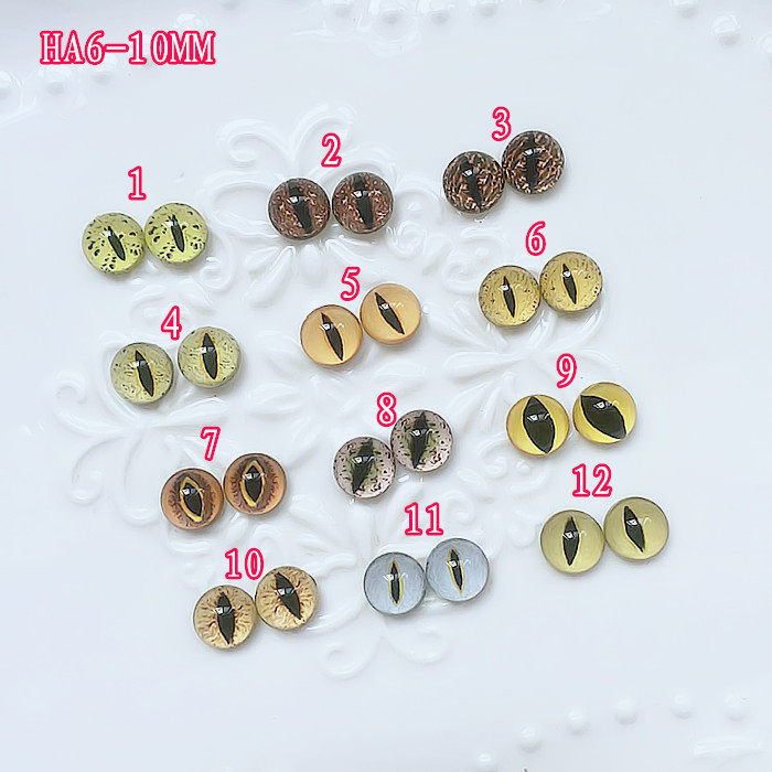 DIY glass eyeball eyeball doll eye horror accessories cat eye eye material HA6-10MM