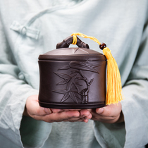 Purple sand tea cans retro home sealed cans large half a catty black tea green tea Puer loose tea general storage tank