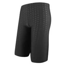 Swimming pants 50% Mens flat angle Professional long Shark Racing adult Large-size spa swimming pants pure black sand beach pants