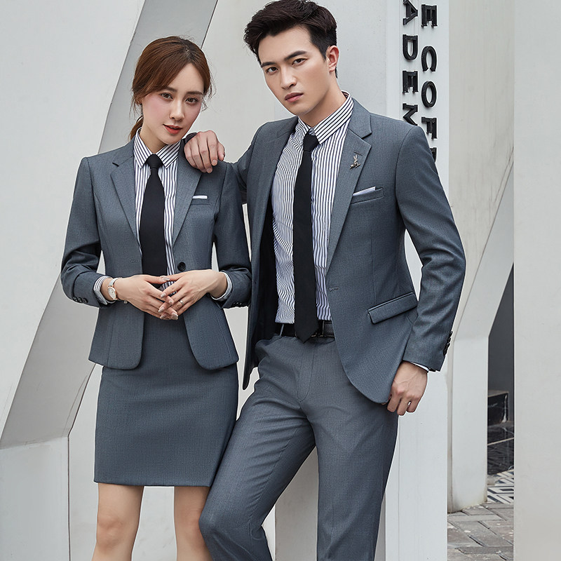 Work clothes women's suits high-end men's and women's same style suits managers work clothes 4S shop real estate interview formal clothes