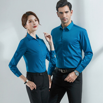 Business shirt male long sleeve fruit green positive dress for men and women in the same career suit worksuit Shirt Custom Embroidello