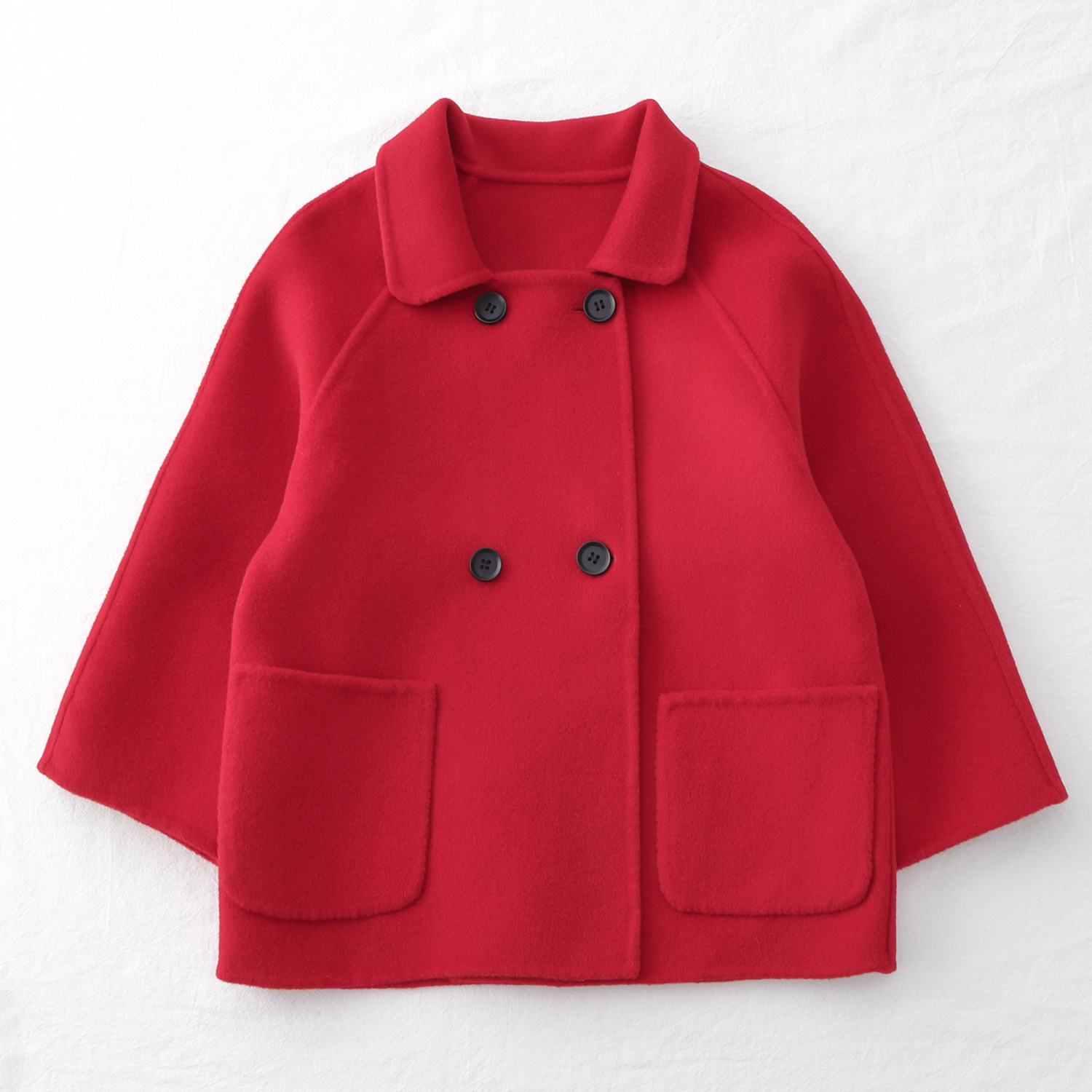 2021 new boy girl girl bifacial cashmere big coat autumn winter child clothing baby red, baby coat for children
