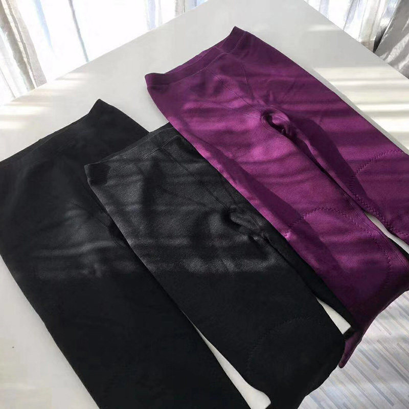 Mother's warm pants wear bamboo fiber plus velvet thick loose plus knee pads plus fat and middle-aged high-waisted leggings