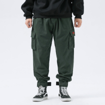 Spring Autumn New Mens Retro Work Pants Big Pockets Individuality Original Boomer Pants Loose of Magic Stick Collection Feet