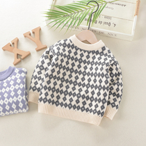 Boys sweater 21 autumn and winter childrens coat pullover sweater foreign girl Autumn children autumn Korean version