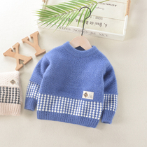 Childrens sweater boy 2021 New Baby Baby Baby autumn winter dress Korean boy foreign style boy foreign style pullover thick tide