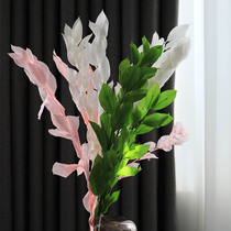 Rosewood Evergreen Flowers Orange Leaves Accessories Flower Leaf Material Living Room Floral Design Home Flower Arrangement Bottle Nordic Wines