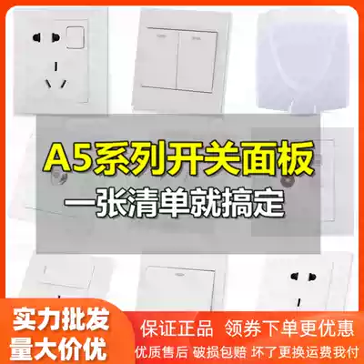 Sanxiong Aurora PAKA5 series engineering switch panel 86 type wall switch five-hole two-three hole with switch