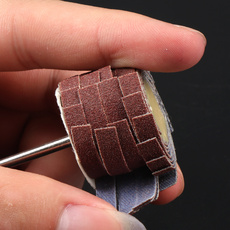 Колесо затвора 宾东带柄百叶丝轮砂布千丝轮头抛光轮曲面浮雕根雕缝隙抛光打磨头