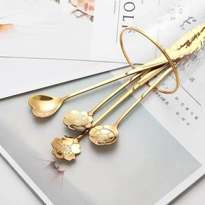 网红樱花小勺子可爱创意不锈钢长柄