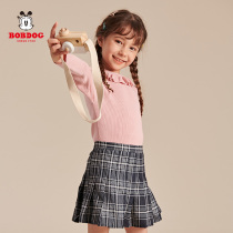 Babu Bean Girl Sweater Fall Winter 2021 New Ocean Gas Winter Clothing Little Girls Cardiovert Childrens Undershirt Blouse