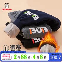 Babu childrens clothing boys cotton pants childrens winter thickened warm leisure sports trousers Korean version of foreign atmosphere tide