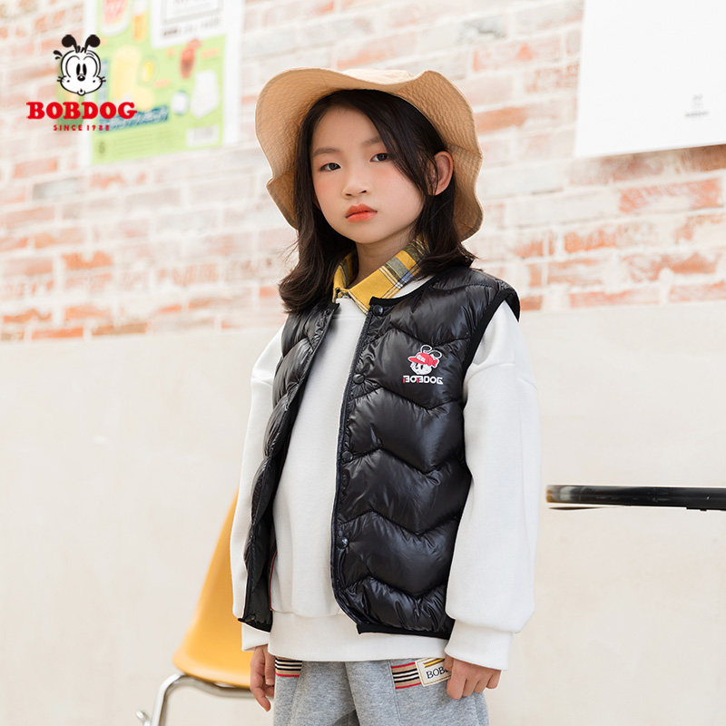 Bobdog 巴布豆 22年秋季款 女童马甲背心 天猫优惠券折后￥39.9包邮（￥54.9-15）100~160码4色可选
