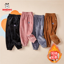 Babu Bean Boy Plus Suede Pants Integrated Suede 2022 New CUHK Girl Light Core Suede Warm Pants Winter Thickening