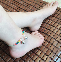 Sterling silver anklet anklet 999 ladies adult foot silver handmade silver solid foot ring bracelet bell ring