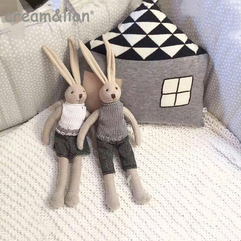 creanlion wool thread woven rabbit doll living-room pendulum children's birthday gift soft-mounted senior paparazzi