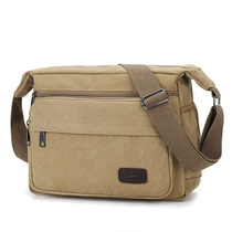 Shoulder Bag Mens canvas bag large capacity sports leisure tide backpack multifunctional Simple Mens shoulder bag tooling style