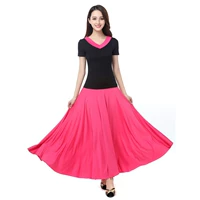 Розовый красный воротник Черные длинные рукава (юбка не включена)