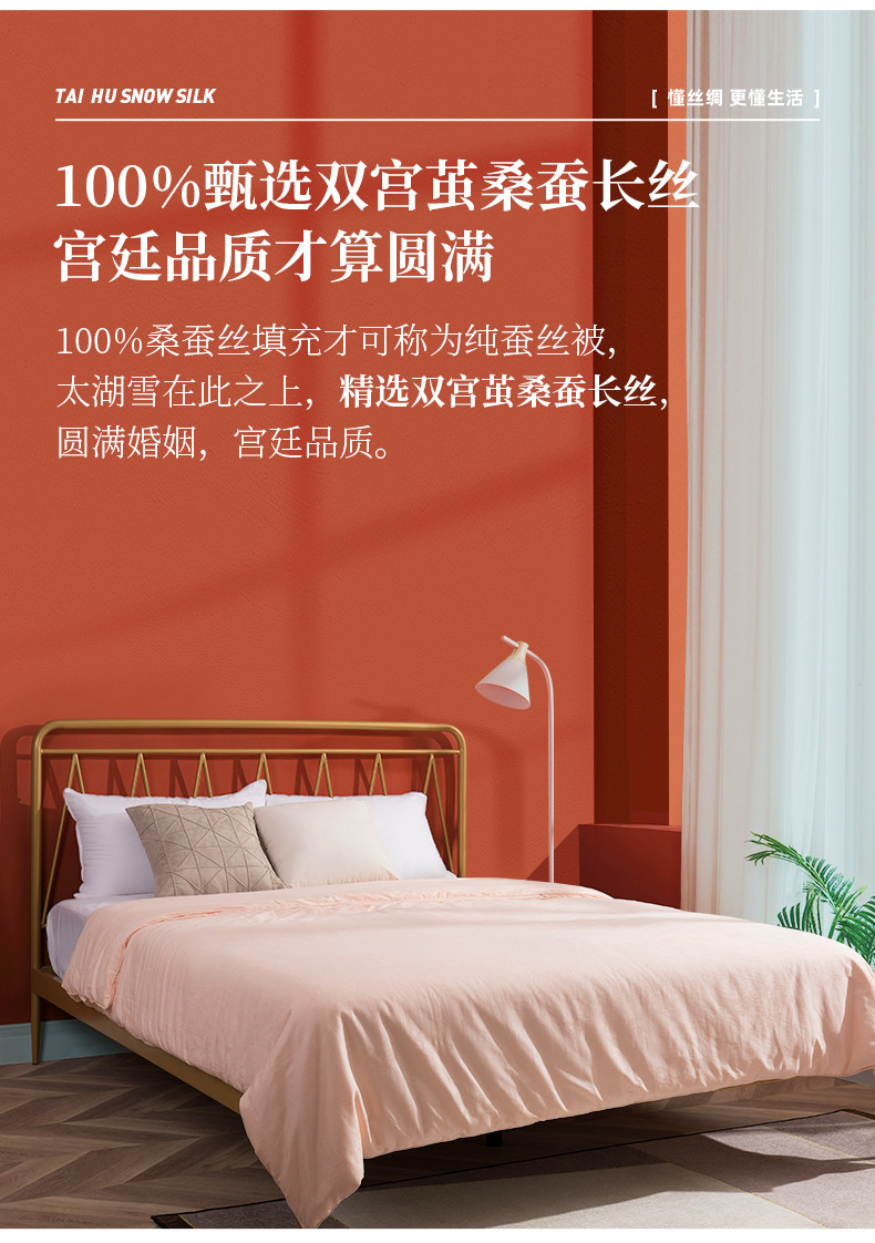 太湖雪 100%双宫茧桑蚕丝春秋被（净重2斤 总重4.3~5.8斤）天猫优惠券折后￥899包邮 可6期免息