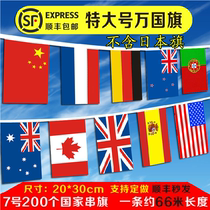 Large No. 7 flag of the world countries 200 hanging flag 66 meters bar decoration hanging flag Shunfeng