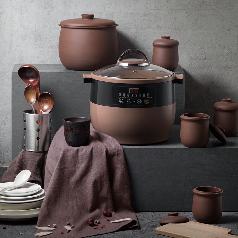 Bear DDZ-B45Z1 Electric stew pot Large capacity Purple Sand stew pot Water-proof stew pot Soup pot Automatic