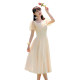 Bridesmaid dress female 2022 new usually can wear sister group fairy temperament slim annual meeting satin dress winter