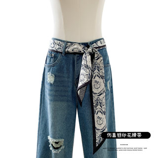 Wei'ai ethnic style double-sided printed belt and scarf multi-purpose