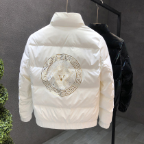 Hong Kong Fashion Counter Bright Down Jacket Men's Fashion Brand 2021 White Light Down Short Men's Winter Jacket