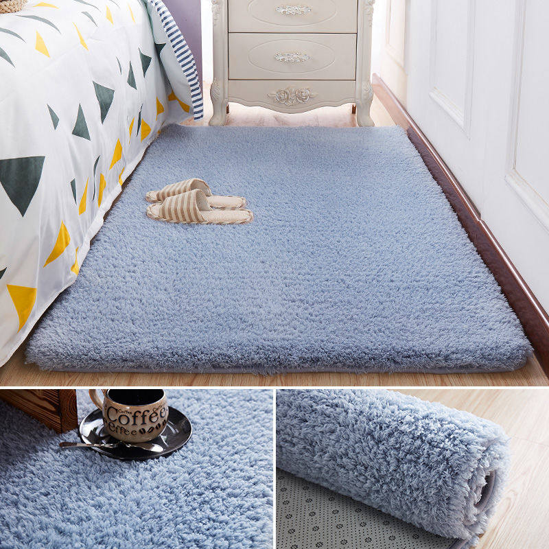 Pure Color Thickened Carpet Bedroom Bedside Blanket Foot Mat Home Blankets Ground Mat Living-room Sofa Tea Table Blanket Floating Window Mat