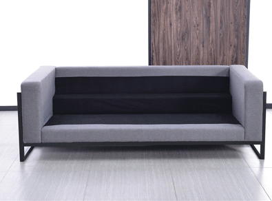 Sofa da văn phòng ba người kinh doanh hiện đại đơn giản cuộc họp văn phòng vải sofa bàn sofa kết hợp đồ nội thất bàn làm việc cá nhân