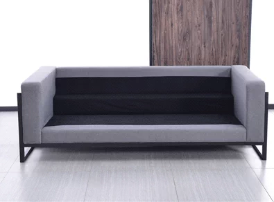 Sofa da văn phòng ba người kinh doanh hiện đại đơn giản cuộc họp văn phòng vải sofa bàn sofa kết hợp đồ nội thất