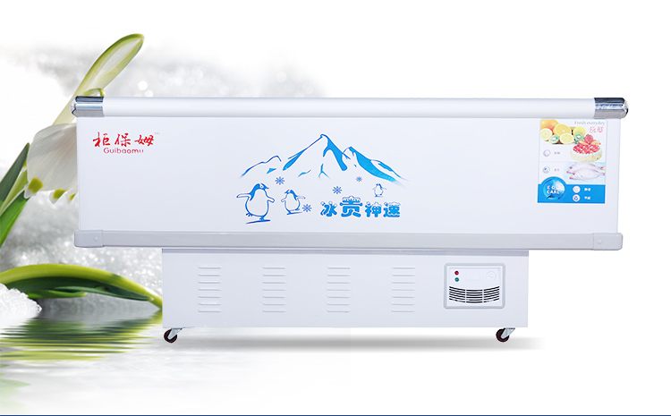 Tủ bảo quản ống đồng nguyên chất tủ đông thương mại công suất lớn đảo ngang tủ đông tủ lạnh trưng bày tủ lạnh cửa kính đông lạnh tủ đông giá rẻ nhất