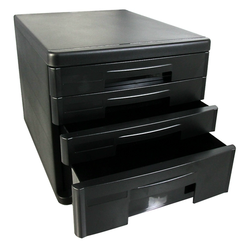 Deli 9772 Файл -шкаф четырех -слой твердой пластиковой шкафы (без блокировки) Укатории устройства