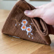 Kung Fu tea set spare parts tea towel absorbent thick tea table cotton linen tea tray special towel