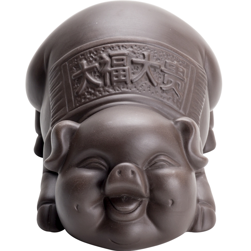 How great your players with a lovely pig pig tea tea pet furnishing articles violet arenaceous can raise creative tea tea accessories