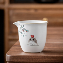 Ru Kiln Road Cup heat-resistant high temperature filter ceramic kung fu tea set accessories tea cup tea tea filter tea divider