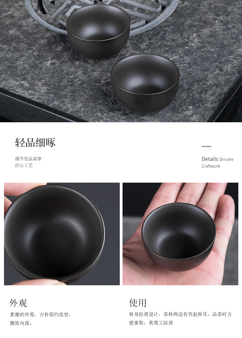 Purple sand cup kung fu tea set single cup home use sample tea cup tea single host a keller of tea light cup