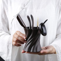 Zisha Liujunzi Tea Ceremony Brewing tea kung fu tea set tea tray tea cup clip tweezers eats ebony accessories set