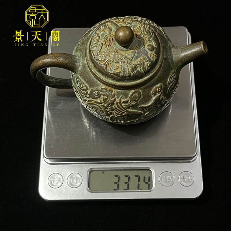 珍品旧蔵* 清時代 純銅泥金 大鵬金翅鳥 古置物 賞物 極細工 古