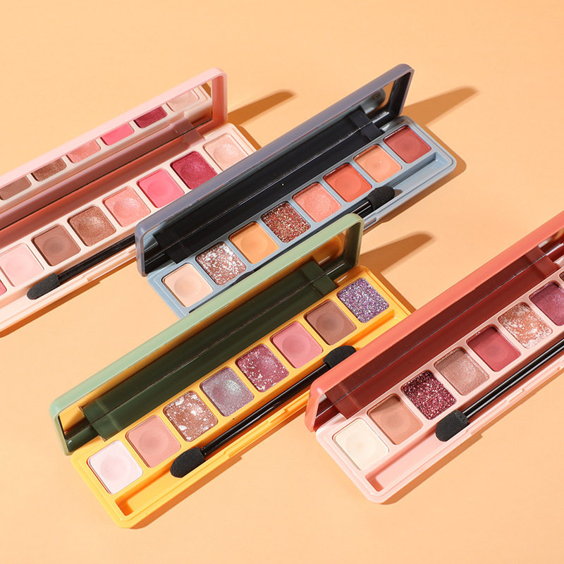 Sky Cat U First Tried Keyboard Fingertips Eye Shadow Pan 8 Color Matt Pearlescent Shiny Sheet portable water-resistant mashed potatoes