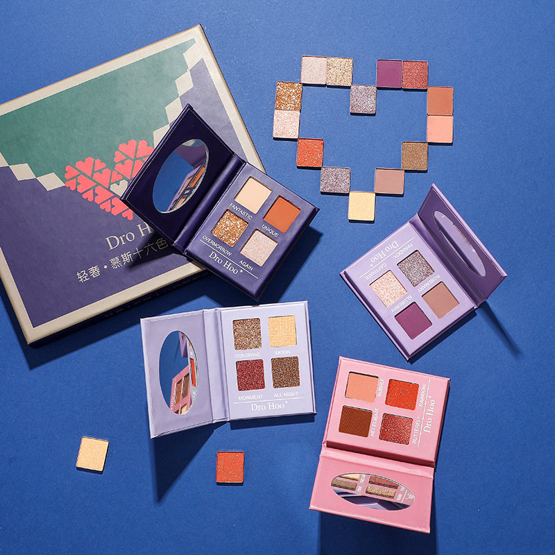 Sky Cat U First Trial Experience Honey Orange Sweet Orange Sunset Eye Shadow Disc Ins Superfire Love Letter 16 Color Gift Box Portable Suit