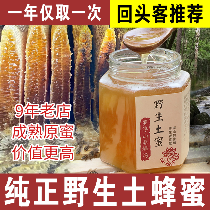 Wild soil honey pure natural farmhouse-produced authentic pregnant women winter honey Guangdong 500g lychee longan honey