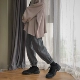 BANGBOY quần âu nam mùa thu đông quần dài chải quần len màu xám nhạt Quần xu hướng Hàn Quốc - Quần mỏng