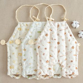 New high-end pure cotton baby belly bag with legs, newborn baby thickened quilted baby sleeping belly protector
