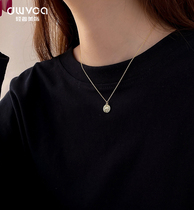 Necklace female light luxury niche little prince round brand choker coin sterling silver S925 pendant Net red temperament cold wind