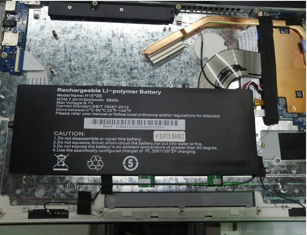 RTDPART for the new ZWH15 H15*2S 436981G*2P 7 6V built-in laptop battery