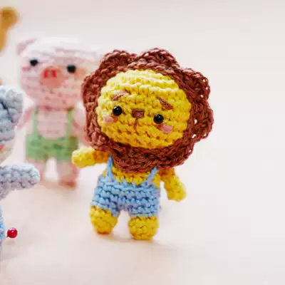 New Christmas gift crochet wool woven adult handmade DIY doll material bag baby bag pants small animal