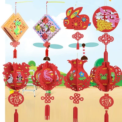 Мультяшный портативный фонарь, набор материалов для детского сада, «сделай сам»