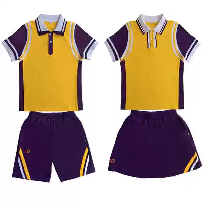 New school uniforms Zhuhai Doumen District primary school uniforms boys and girls set shorts short sleeves summer clothes